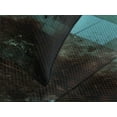 thumbnail image 4 of Ambesonne Zombie Quilted Bedspread Set 3 Pcs, Bloody Nightmare, King Size, Teal Charcoal Grey, 4 of 5