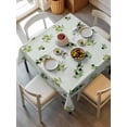 thumbnail image 6 of Spring Botanical Table Cloth, Waterproof Tablecloth for Square Tables, Green Olive Berry Branches Leaves Fruit Reusable Washable Fabric Table Cover for Restaurant Kitchen Dining Tables 60"x60", 6 of 9