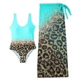 thumbnail image 4 of HCYSFG Cheetah Print Tankini Sets For Women Leopard Print 2 Piece Bathing Suits Scoop Neck Sleeveless Long Wrap Cover Up Swimwear, 4 of 6