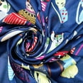 thumbnail image 4 of Wrapables Large Fashionable Cats Head Wrap Square Scarf 35 x 35 Inches, Midnight Blue, 4 of 9