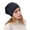 Navy Blue, variant on UDIYO Beanie Hat Double-layers Pearl Rhinestone Decor Baggy Slouchy Keep Warm Thin Spring Autumn Winter Women Skull Cap for Outdoor