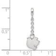 thumbnail image 2 of 925 Sterling Silver Polished Bird 1/2inch Dangle Enhancer Charm 25x8mm Wide Pendant Necklace for Women, 2 of 2