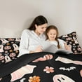 thumbnail image 5 of jejeloiu Cartoon Ghost Twin Comforter Set,Halloween Pumpkin Rustic Floral,Ultra Soft Reversible Decor,2-Piece, 5 of 8