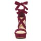 thumbnail image 2 of Sandalias De Tacones De Plataforma con Cordones para Mujer Borgoña 39, 2 of 7