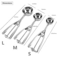 thumbnail image 4 of Juego de cucharas para helado de 3 cucharas para helado de acero inoxidable espesadas, 4 of 4