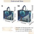 thumbnail image 2 of FORMRS Womens Corduroy Tote Bag Crossbody Shoulder Handbag with Pocket, Blue Planet, 2 of 7