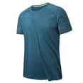 thumbnail image 2 of Pisexur Chandails d'Entraînement pour Hommes, T-Shirts de Course Athlétiques à Séchage Rapide Évacuant l'Humidité, T-Shirts de Performance de Gym pour Hommes à Col Rond en Nylon Actif, 2 of 4