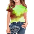 thumbnail image 2 of Piuwrlz Brown Short Shirts Tops Girls T Shirts Crew Neck Toddler Graphic T-Shirts Brown Size 3-4 Years, 2 of 5