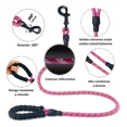 thumbnail image 4 of Wolfi Set De 2 Correas Para Perro De 1.5 M Con Plato Plegabl Color Negro y rosa, 4 of 6