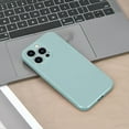thumbnail image 3 of Case Compatible with IPhone 14 Pro 6.1 Inches, Straight Edge Fine Hole Soft Liquid Silica Gel Military Grade Shockproof Fingerprint Protection(Mint Green), 3 of 14