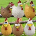 thumbnail image 3 of Decoraciones de pollo, diseño de valla, patio, decoración creativa, estatua de pollo de resina para patio de granja, 3 of 8