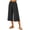 Black, variant on zbxnLI Wide Leg Capris for Women Cotton Linen High Elastic Waist Capri Pant with Pockets Casual Cropped Pants