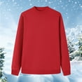 thumbnail image 2 of RYDCOT Men's Warm Crewneck Casual Sweater Chunky Knit Sweater Classic Casual Sweaters Red, 2 of 4