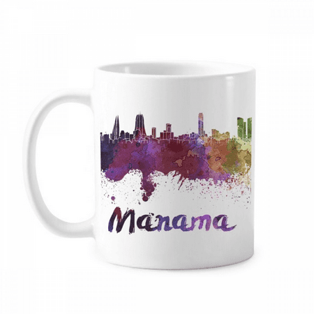 

Manama Bahrain City Watercolor Mug Pottery Cerac Coffee Porcelain Cup Tableware