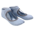 thumbnail image 4 of 1 par/set calcetines transpirables de Pilates para mujer calcetines antideslizantes de Yoga sin espalda para deportes de Fitness azul claro, 4 of 5