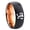 Black And Rose Gold, variant on Hatchet Woman Matte Dome Black And Rose Gold Tungsten Ring 10MM