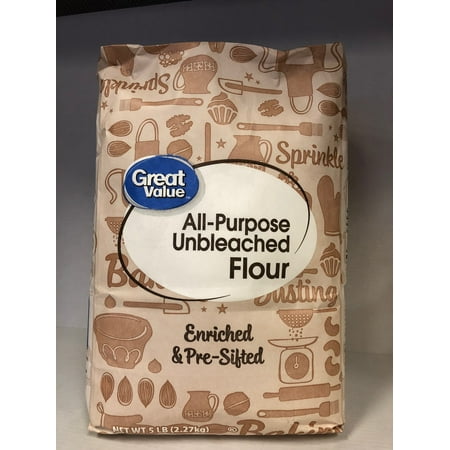 80 Black Value Pack - (3 Pack) Great Value Unbleached All Purpose Flour, 80 Oz