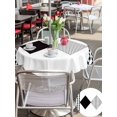 thumbnail image 5 of Outdoor Tablecloth with Umbrella Hole for Patio/Picnic/Party/Camping, Black White Geometric Waterproof Table Cloth Round Cover Washable, Boho Stripes Abstract Simple Art (Dia 60"), 5 of 9