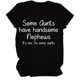 thumbnail image 2 of Camiseta informal holgada de manga corta con estampado de letras blancas, perfecta para el hogar, la oficina y los deportes. Camiseta elegante para mujer, color negro XXXL, 2 of 5