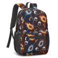 thumbnail image 2 of Football Helmet Black Pattern 17" School Backpacks for Teens,Waterproof Oxford Fabric,S-Shape Padded Straps for School,Travel,Hiking,Camping, 2 of 6