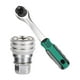 thumbnail image 3 of Llave de tubo ajustable Llave de trinquete extensible Herramienta de mantenimiento manual Universal de 10 a 19 mm para pernos Llave dinamométrica de Verde 72 dientes, 3 of 8
