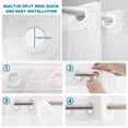 thumbnail image 3 of No Hook Shower Curtain with Built-in Rings - Red White and Blue Wood Txtured Washable Waterproof Fabric Bathroom Curtains for Hotel,Rentals, 66 X 72 Inch Long , Farmhouse Barn Wood, 3 of 9