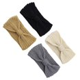 thumbnail image 3 of Knitted Headbands Crochet Headband Turban Style Ladies Headwear Daily Use Chunky Cable Knitted 9.1×4.7×0.6in 4Pcs, 3 of 5