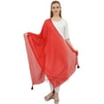 thumbnail image 5 of Phagun Foulard Tour de Cou en Mousseline à Franges d'Été Dupatta Femme Longue Étole Foulards-Rouge, 5 of 5