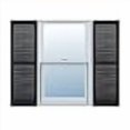 thumbnail image 2 of Exterior Solutions Standard Louver Exterior Vinyl Shutter, Black (Pair), 15 Inch x 39 Inch, 2 of 2