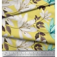 thumbnail image 3 of Soimoi Rayon Fabric Leaves & Wild Flower Print Fabric by Yard 42 Inch Wide, 3 of 3