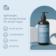M3 Magnesium Massage Oil for Sore Muscles, Feet, Joints and Leg Cramps, Helps with Sleeping and Post-Workout Recovery, for Sensitive Skin, 8 fl oz