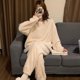 thumbnail image 2 of Conjunto de pijama térmico de terciopelo acolchado para mujer, ropa de dormir de felpa para estudiantes, ropa de casa, 2 piezas, Invierno, 2 of 3