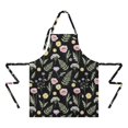 thumbnail image 2 of Pioneer Flower Floral Print Pattern Apron for Women and Men, Cotton Linen Waterproof with Pockets, Adjustable, 33x27 Inch for Kitchen, Gardening, BBQ, Salon, 2 of 6