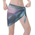 thumbnail image 3 of Disketp Lighthouse Waves Torrential Rain Women Swimsuit Cover Up Short Chiffon Summer Beach Sarong Bikini Wrap Skirt Bathing Suit, 3 of 7