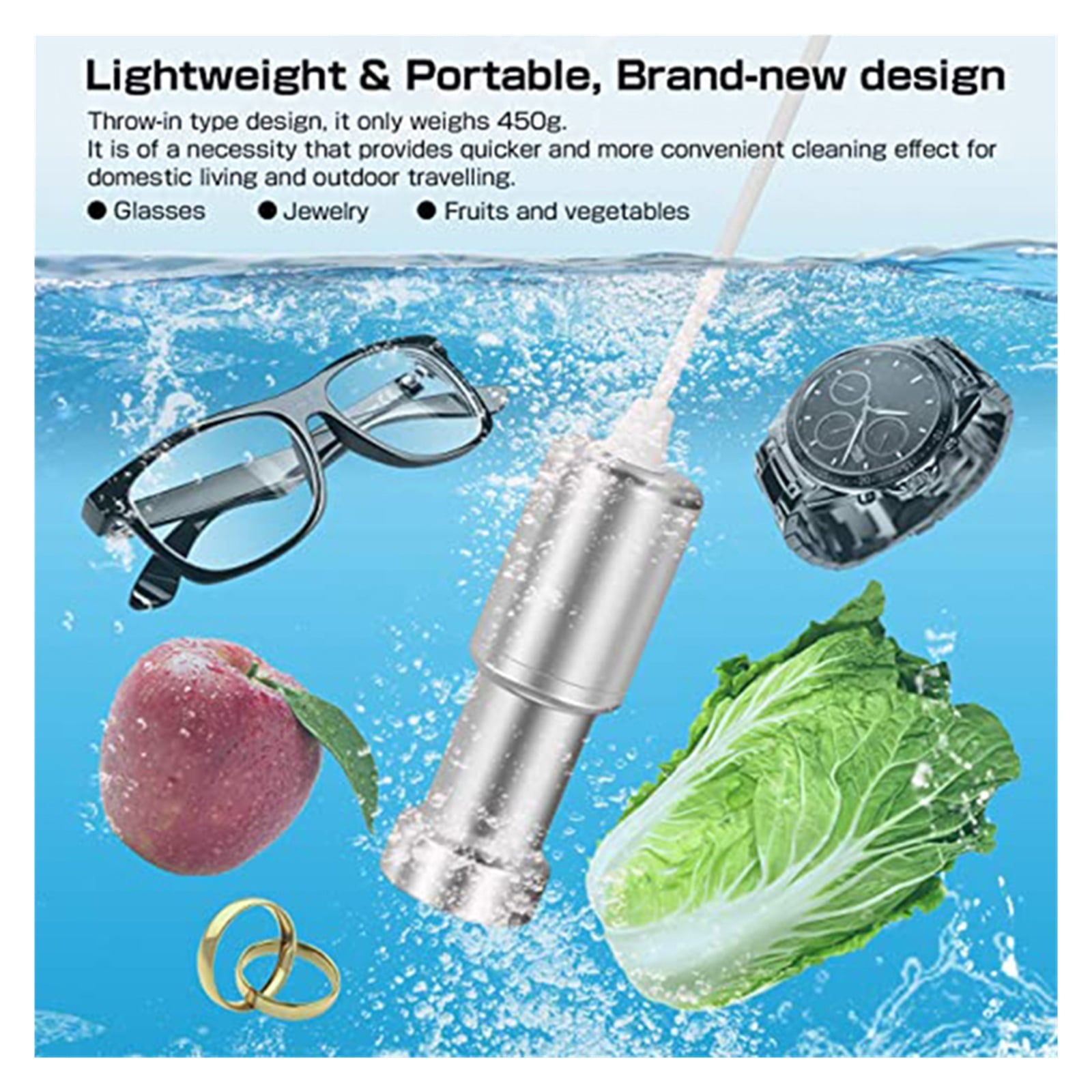 Professional Mini Immersible Ultrasonic Cleaning Stick Household Ultrasonic Cleaner ,Convenient to Use
