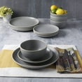 thumbnail image 4 of Gibson Home Rockaway 12-Piece Dinnerware Set Service for 4, Grey Matte -, 4 of 4