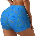 thumbnail image 1 of Balery Colorful Snake Pantalones cortos de entrenamiento estampados para mujer, sin costuras, ajustados, para gimnasio, yoga, correr, deportes, ejercicio activo, fitness.-X-Large, 1 of 8