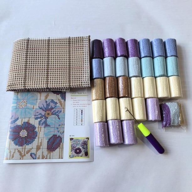 Kits de aguja de lengüeta para funda de almohada DIY, regalo de Festival, funda de cojín DIY encantadora, artesanía de aguja de lengüeta de ganchillo Estilo C