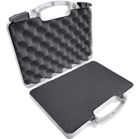 12 Hard Rifle Case with Pick and Pluck Foam - Waterproof TSA Approved Gun Storage - White