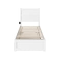 thumbnail image 4 of AFI NoHo Twin XL Wood Platform Bed with Headboard Footboard & Twin XL Trundle, White, 4 of 7