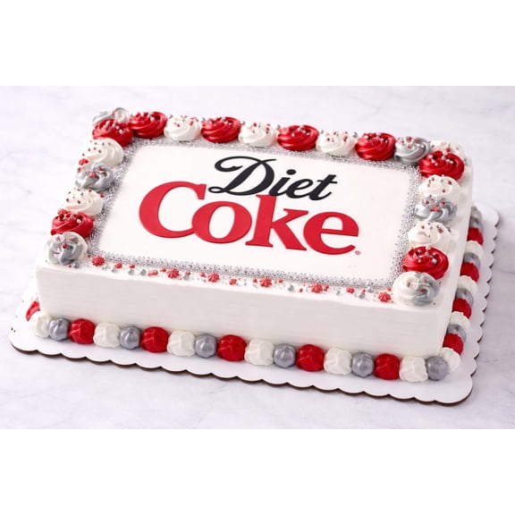 SugarMeLicious Diet Cola Style Cake Image Topper, Funny Soda Theme Birthday Cake Decoration, Personalized 1/4 Sheet Edible Cake Banner for Retro Soda Parties