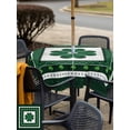 thumbnail image 6 of Square Outdoor Tablecloth with Umbrella Hole St Patricks Day Outside Table Cloth Waterproof Patio Table Cover Green Shamrock Farmhouse Wooden Grain Zipper Tablecloths for Picnic Camping 60x60 Inch, 6 of 8
