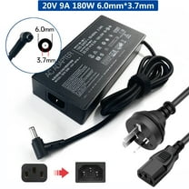 20V 9A 180W 6.0mm*3.7mm Laptop AC Adapter Charger for Asus 0A001-00262300 FX505DT-UB52 TUF565GE TUF506II FX705DY-AU034T Q547FD-BI7T9 TUF566IH TUF765GE GA401IV-BS96-WH GX531GM-I7614T FX505D TUF566I