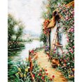 thumbnail image 1 of Cuadros Decorativos Bordado completo River House impreso punto de cruz 11CT 3 Strand Kit de algodón Sywqhk Nuevos Originales, 1 of 9