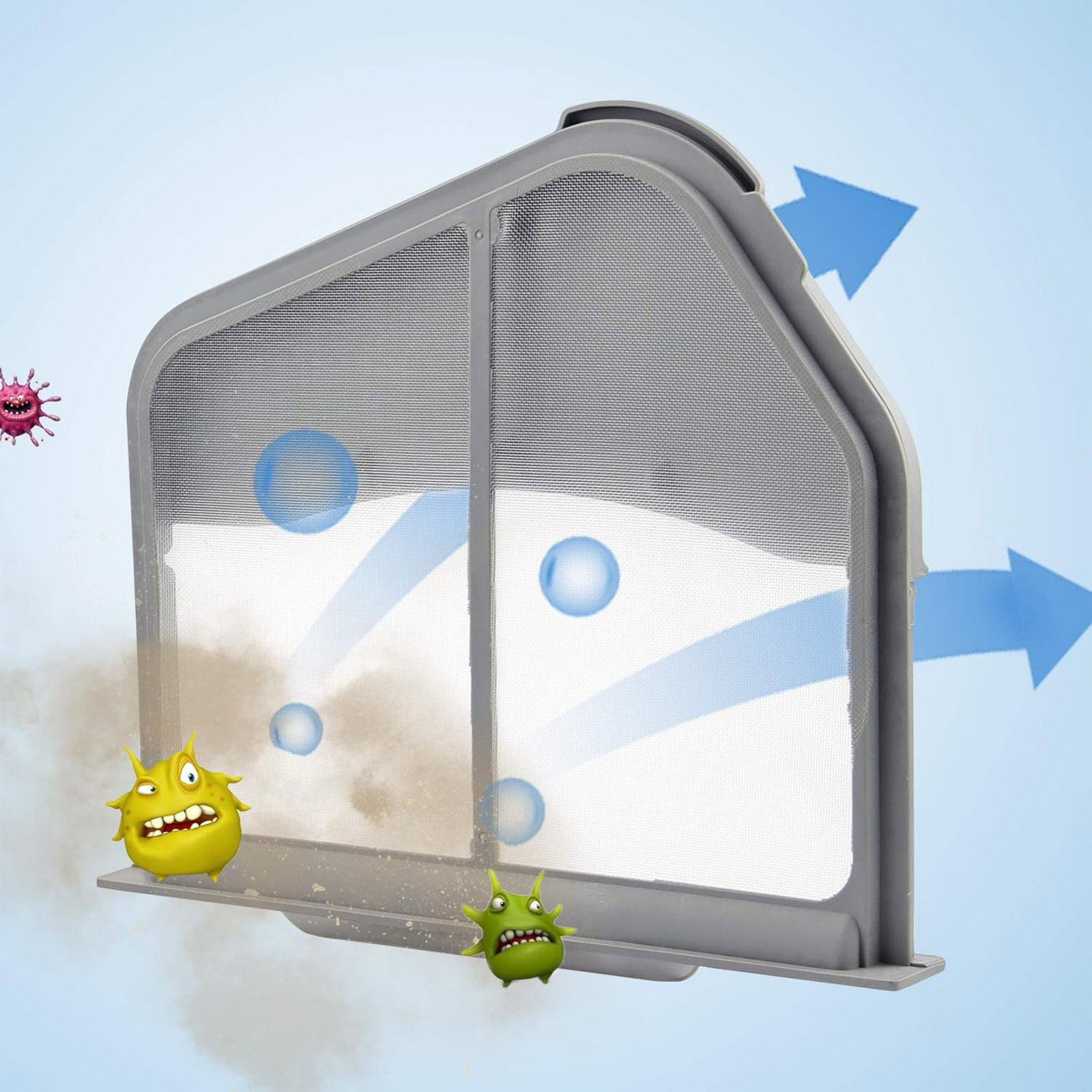 TAPDRA Dryer Lint Filter DC97-16742A Stainless Steel Mesh Plastic Frame Prevents Lint Buildup Efficient for Samsung