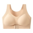 thumbnail image 2 of Women's Front Closure Posture Corrector Bra Wireless Plus Size Full Coverage Lift Support Back Cross Wide Strap Comfortable Everyday Bras for Older Women Seniors, 2 of 8