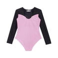 thumbnail image 6 of Alvivi Kids Girls One Piece Gymnastics Ballet Dance Leotard Long Sleeve Bodysuit Dancewear Pink 12, 6 of 7