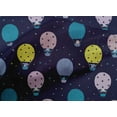 thumbnail image 5 of oneOone Cotton Cambric Dark Blue Fabric Hot Air Balloon,Clouds & Rocket Transport Craft Projects Decor Fabric Printed By The Yard 42 Inch Wide, 5 of 6