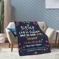thumbnail image 4 of Sister Gifts Blanket,Gifts for Sister,Gifts for Sister on Mothers Day, Christmas, Sisters Day Gifts,Sisters Birthday Graduation Gifts Ideas Navy Blue,60"x 50" (Star and Moon), 4 of 5