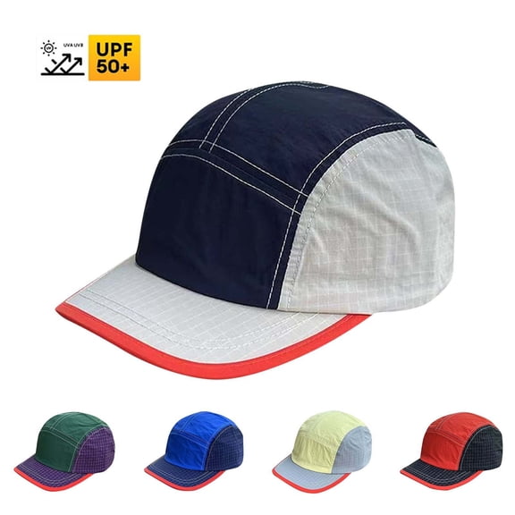 SGFCWSX Men Trucker Hats,Color Block Fashion Camping Causal Ball Cap Navy Free Size